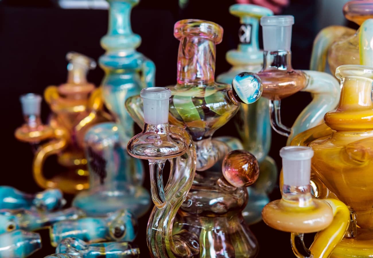 Verschiedene Arten von Glasbongs