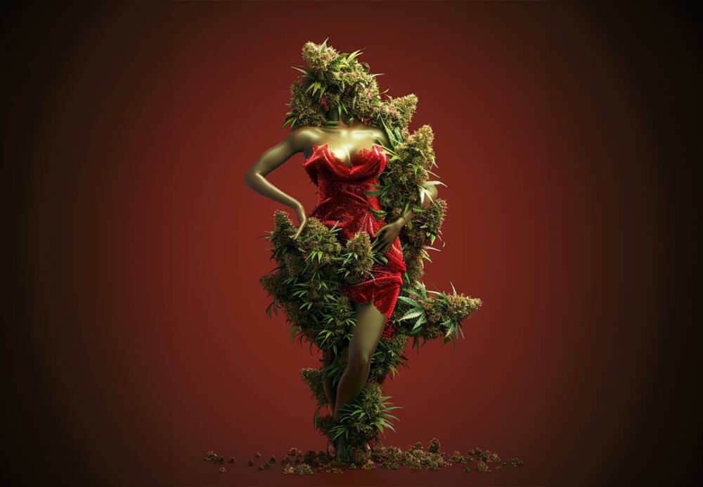 Weibliche Cannabispflanze