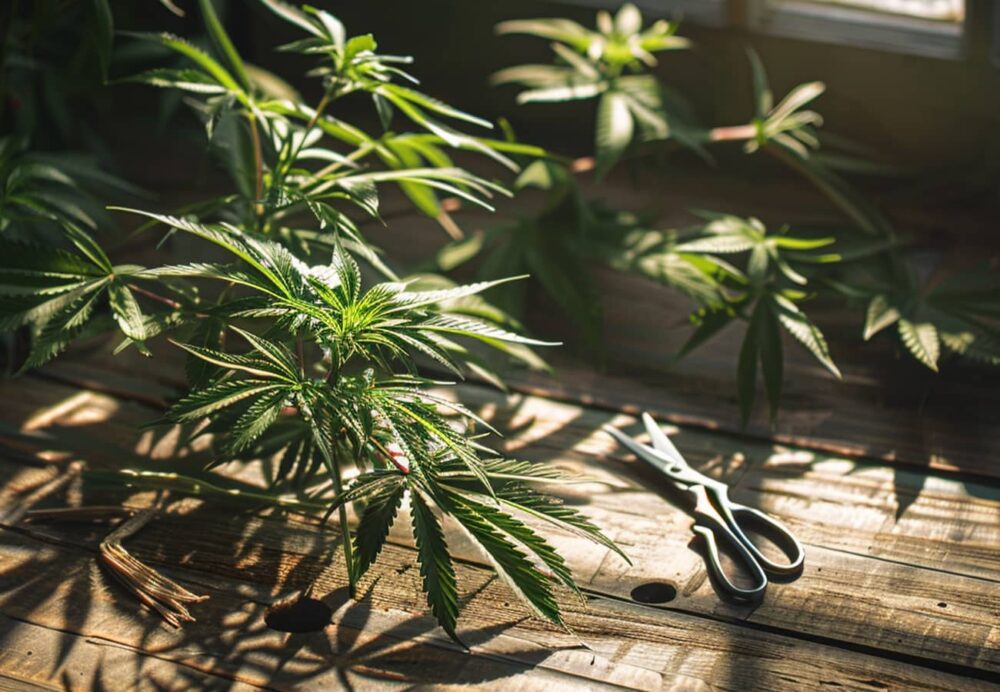 Cannabis Stecklinge schneiden