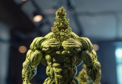 Männliche Hanfpflanze