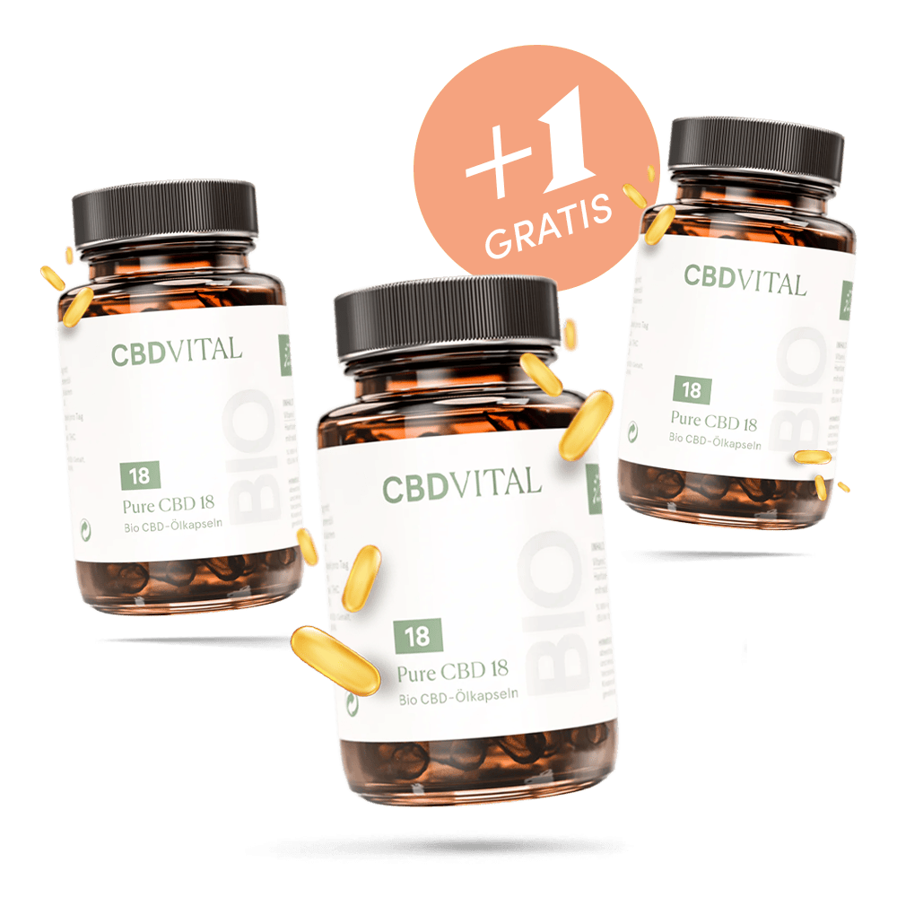 10% Kapseln PURE 18 - 2+1 Spar-Angebot - CBD VITAL