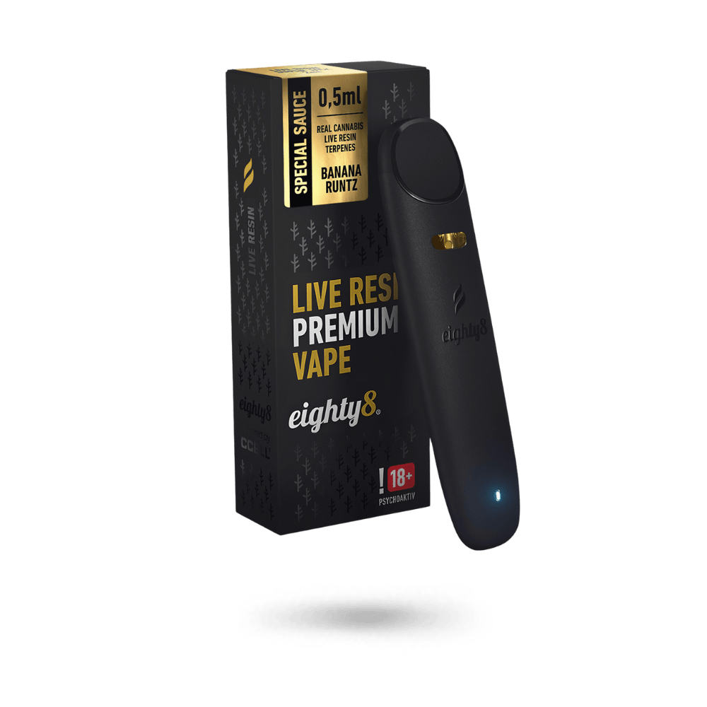 Live Resin CBD Vape - Banana Runtz Eighty8 - East Smoke