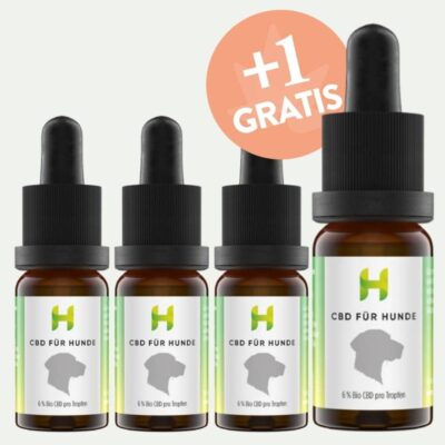 Hempamed CBD Öl für Hunde 6% - 3+1 Spar-Angebot - Hempamed