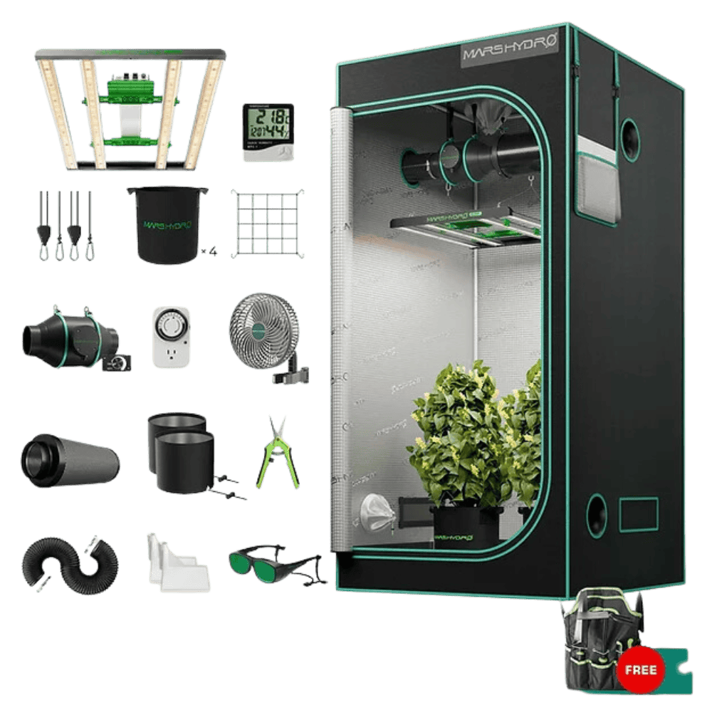 Mars Hydro FC-3000 EVO Grow Set - Komplettpaket 100x100 mit 4 Zoll Abluft - Schwaben Terps Shop